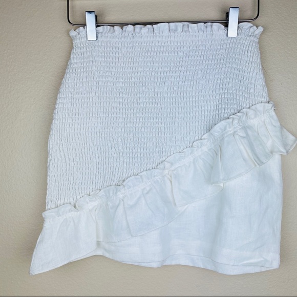 Grey Lab Skirt White Ruffle Mini Women’s
Linen S - Picture 2 of 7
